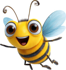 Bee isolated on transparent background