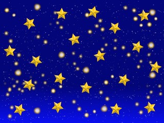Golden star background cartoon flat
