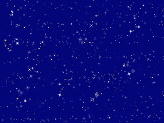 Blue starry night background cartoon