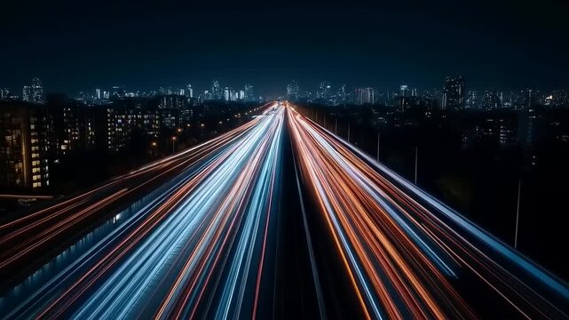 Metropolitan Expressway Trails: A Dynamic display of velocity in modern cityscapes