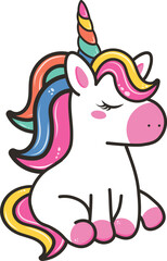 pink unicorn illustration