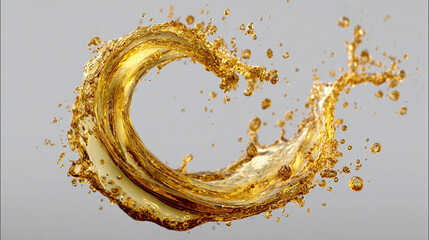 A dynamic splash of liquid, a vibrant swirl frozen in time