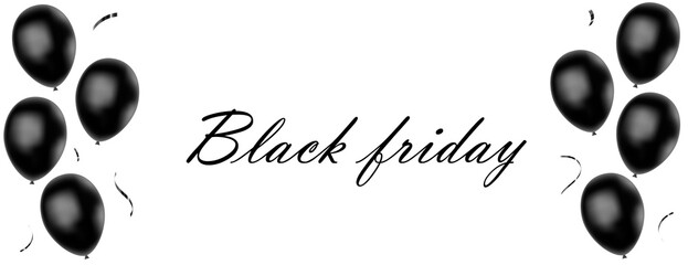 Black friday with shiny balloons	