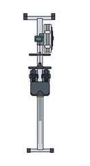 Obraz premium Top View of a Modern Rowing Machine for Fitness and Exercise.