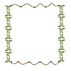 text box frame with holly berries