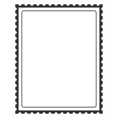 Classic Blank Postage Stamp Frame Template Vector Design