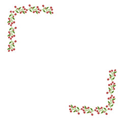 text box frame with holly berries