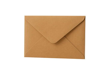 Tan envelope for isolated on transparent background