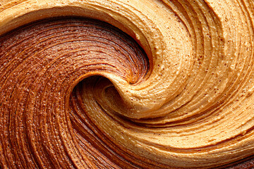 Cream swirled with rich texture in a close-up view showcasing color and detail Generative AI