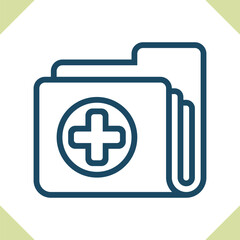 Obraz premium Medical File Icon