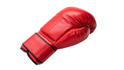 Red glove with transparent background  