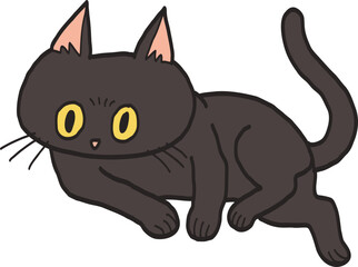 illustration of a black cat