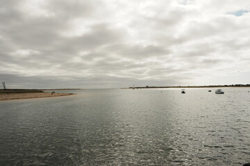 Vue sur la rie d'Etel, Morbihan, Bretagne, France, Europe