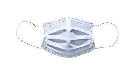 Blue protective mask object isolated on white background