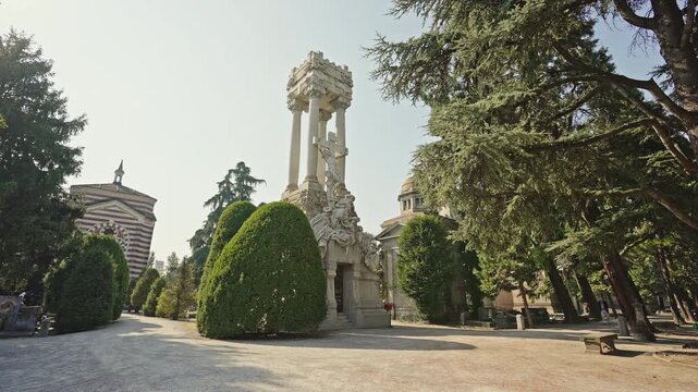 Grand Monuments and Tower at Cimitero Monumentale di Milano, filmed on September 15, 2025.