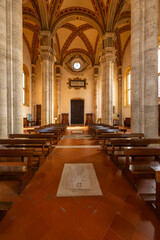 Obraz premium Renaissance architecture inside Pienza cathedral in Siena, Italy