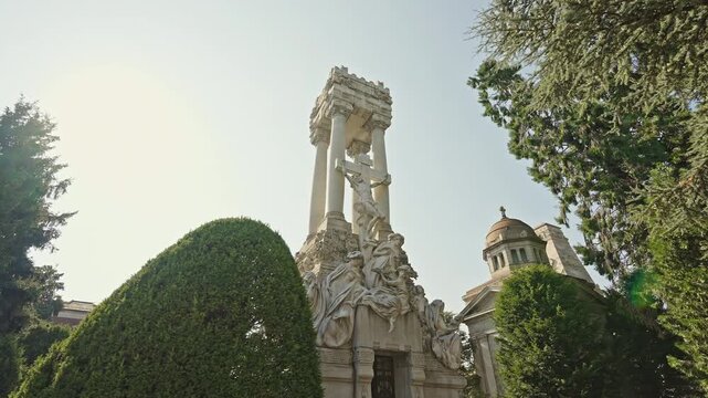 Majestic Monument and Sculptures at Cimitero Monumentale di Milano, filmed on September 15, 2025.