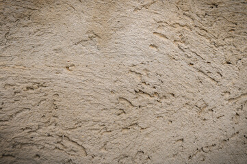 Bark-effect plaster wall texture close-up