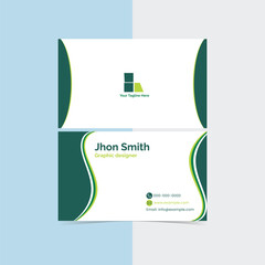business card design . double sided business card template modern and clean style