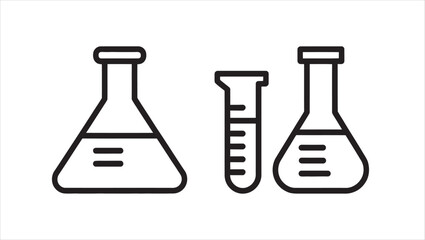 Scientific laboratory flask with liquid and bubbles representing chemistry research and experimentation
