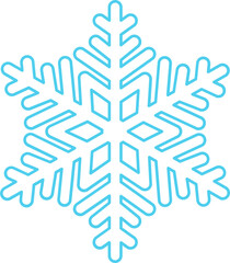 겨울 눈송이 하늘색 라인드로잉 아이콘(winter snowflake blue line drawing icon)