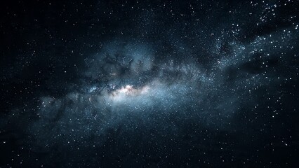 Fototapeta premium Deep space view of the Milky Way galaxy with countless stars and cosmic dust clouds