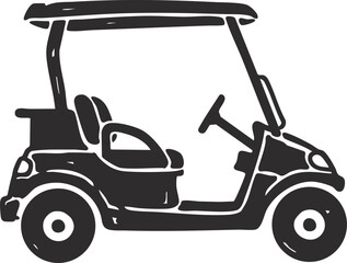 Cartoon Golf Cart vector Illustration