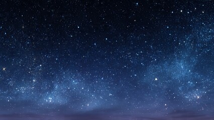 Obraz premium Deep blue night sky filled with countless shimmering stars and distant galaxies