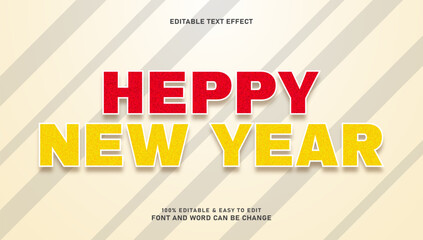Editable happy new year text effect