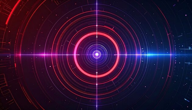 Abstract digital target, showing a futuristic technological concept