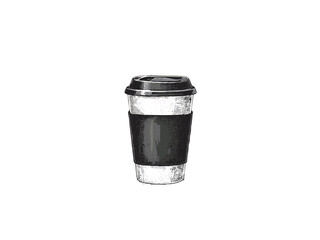 Coffee To Go Cup Vector Illustration – Hand Drawn Takeaway Coffee Cup Sketch