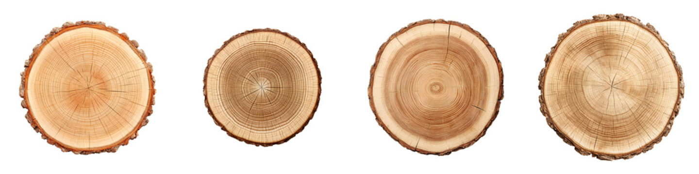 Wood Slices: Collection of Rustic Tree Rings for Crafts and Natural Decoration
