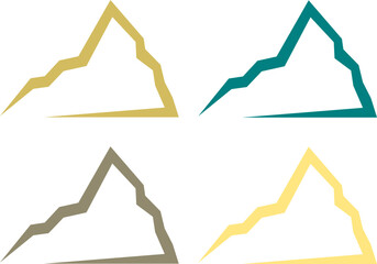 COLORFUL HILLS SIGN SYMBOL LOGO VECTOR 
