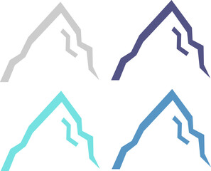 COLORFUL HILLS SIGN SYMBOL LOGO VECTOR 
