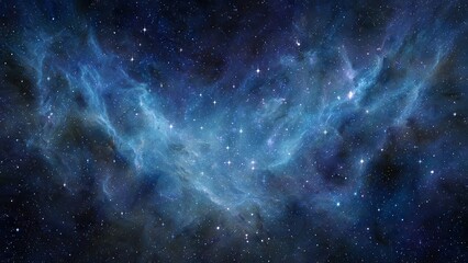 Naklejka premium Vibrant blue nebula with countless stars illuminating the deep dark cosmos 78 characters