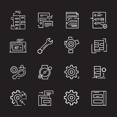 Fototapeta premium Business process icons and tools workflow