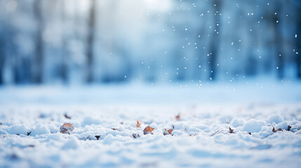 winter background with copy space. winter forest