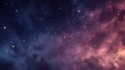 Fototapeta premium Deep space nebula with numerous stars in shades of blue and pink cosmic clouds vibrant galaxy