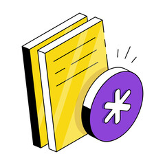 A unique design icon of medical book