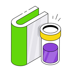 A unique design icon of science book