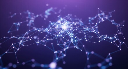 Fototapeta premium Abstract Neural Network Background for AI, Big Data & Technology