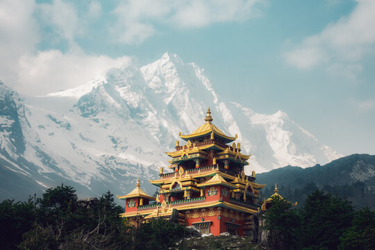 Buddhist temple in nepal