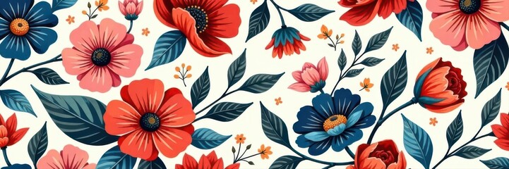 Elegant hand-drawn floral pattern, abstract linear background , illustration, modern