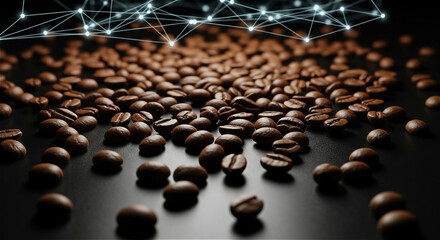 coffee beans on a white background