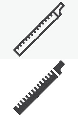 Flute vector icon set in line and solid style