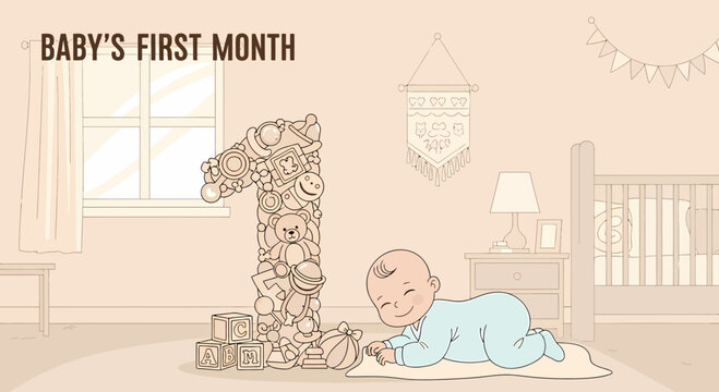 Celebrating Baby's Arrival First Month With Adorable Nursery Setup