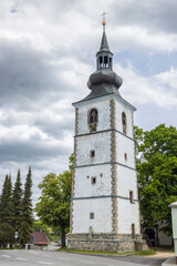Obraz premium Stare Mesto pod Landstejnem church tower