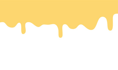 Melted Cheese Vector Illustration Isolated on White Background. Dripping Yellow Cheese Texture Design. Perfect for food design, fast food menu, snack graphics,  pizza topping, and burger ingredient