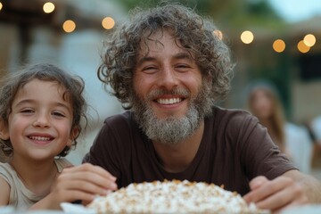 Passover Seder with family saying blessings