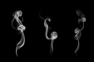 Abstract smoke on black background creating elegant and mysterious shapes. Perfect for design creativity, energy, spirituality, and minimal modern art. Ideal for advertising and background visuals.